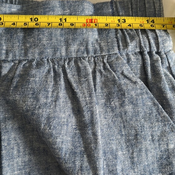 Loft NWT Chambray small skirt flat front a-line with pockets elasticized waist - Picture 7 of 7